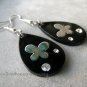 Black Butterfly Drop Earrings