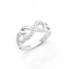 Sterling Silver Heart Shape Fashion Ring