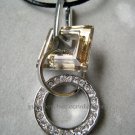Goldenrod Rhinestone Love Ring Necklace