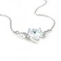 Angel's Heart Zircon Silver Tone Necklace