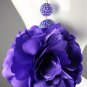 Vibrant Petals Earrings-Purple