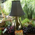 Wine Bottle lamp with black shade