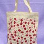 Hearts and Cherries Painted Tote Bag