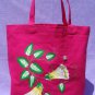 Pink Tote Bag With Yellow and White Flowers