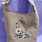 Hobo Bag with Red and White Flowers
