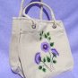 Tote Bag With Two- Toned Purple Flowers