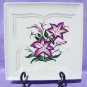 Decorative Butterfly Plate with Painted Flowers