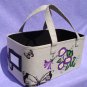 Multi Use Storage Basket With Flowers and Butterflies