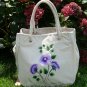 Tote Bag With Two- Toned Purple Flowers