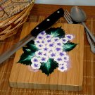 Bamboo Trivet with Lavender Flowers