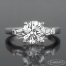 1.27ct Round Diamond Engagement Ring