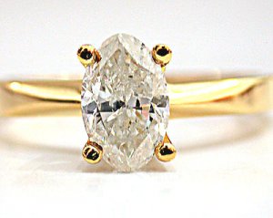 1.01ct Oval Diamond Solitaire Ring