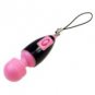 Mini Vibration Body Massager Keychain-Pink and Black (2*Button Cell Included)