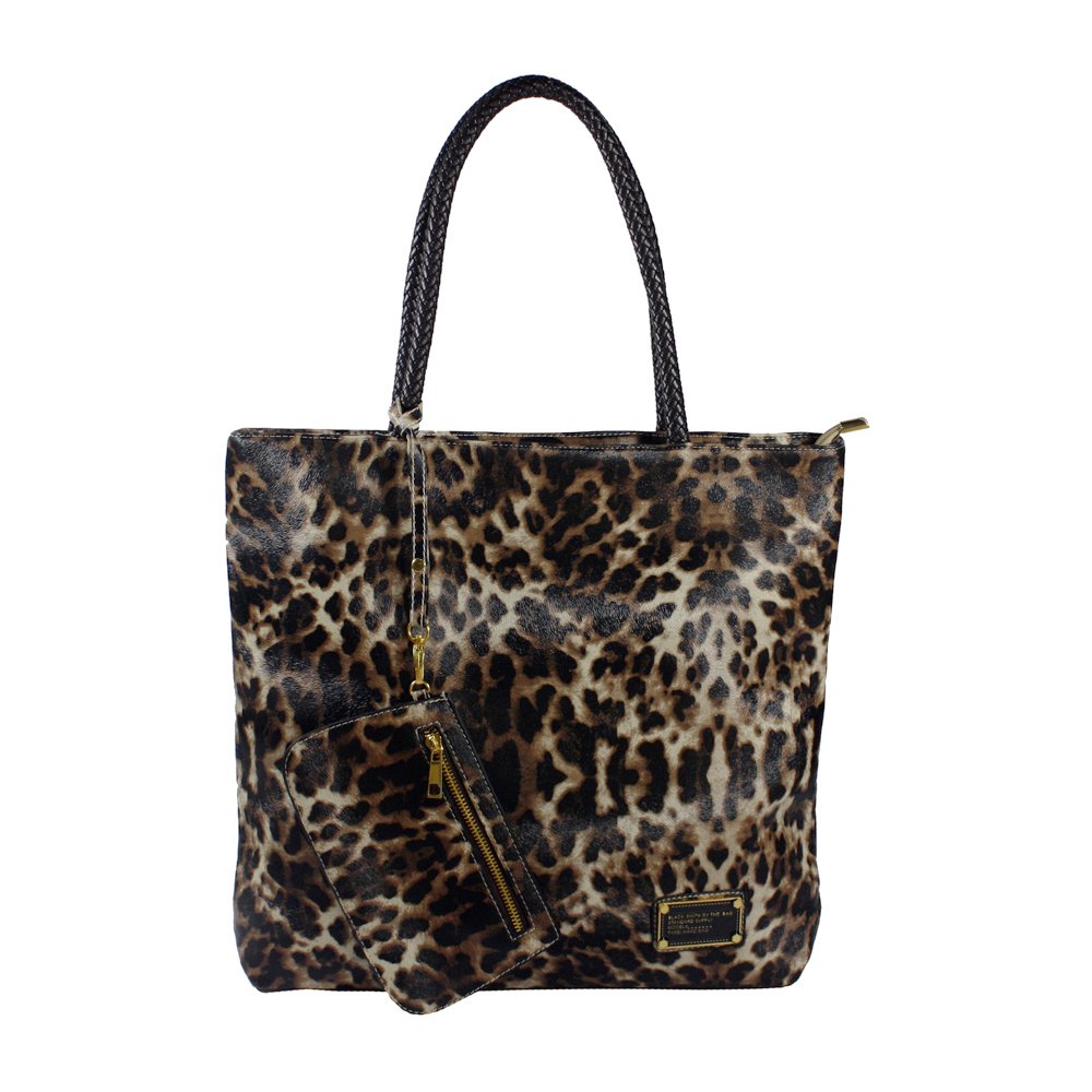 FB-SM3124-LEOPARD[Eva Bag] Leopard Double Handle Leatherette Satchel ...