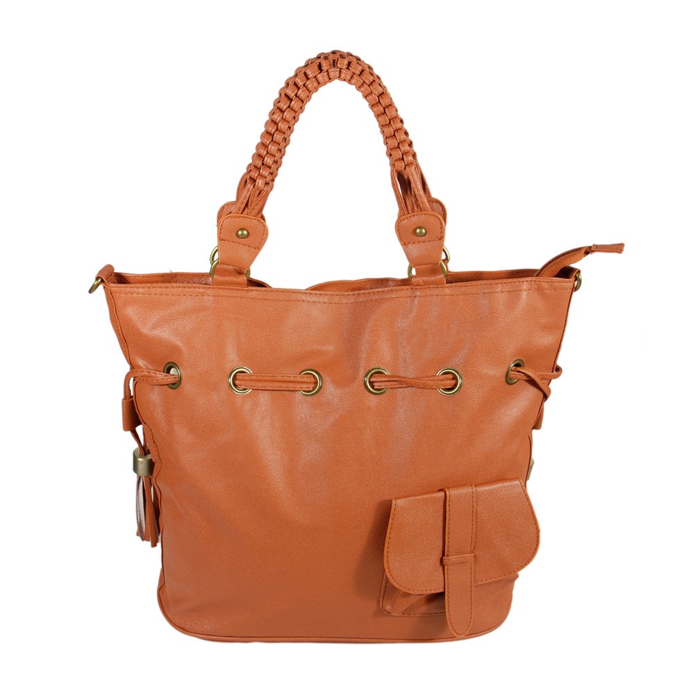 FB-XXA174-TAN[Romantic Trip] Tan Leatherette Satchel Bag Handbag ...
