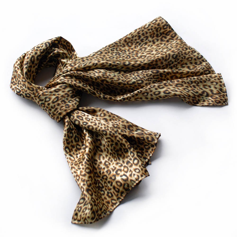 BRA-SCA01006-L Brando Chic Leopard Grain Color Super Soft Silk Scarf(Large)