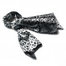BRA-SCA01018-S Brando Elegant Stylish Leopard Design Natural Silk Scarf(Small)