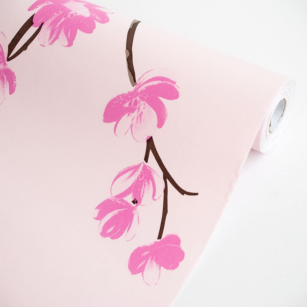 AIH-P1301-Roll Pink Magnolia - Self-Adhesive Wallpaper Home Decor(Roll)
