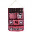 BN-WH009 [Cat & Heart] Pink/Wall Hanging/ Wall Organizers / Hanging Baskets (15*22)