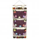 YF-WH094 [Plaid &Colorful Flowers] Wall hanging/ Wall Organizers / Baskets (11*24)