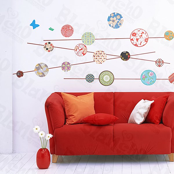 HEMU-HL-5826 Kaleidoscope - Large Wall Decals Stickers Appliques Home Decor