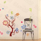 HEMU-HL-5830 Flower Tree - Large Wall Decals Stickers Appliques Home Decor