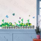 HEMU-HL-6822 Green Fence 2 - X-Large Wall Decals Stickers Appliques Home Decor
