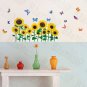 HEMU-HL-966 Sunflowers & Butterflies 2 - Wall Decals Stickers Appliques Home Decor