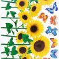HEMU-HL-966 Sunflowers & Butterflies 2 - Wall Decals Stickers Appliques Home Decor