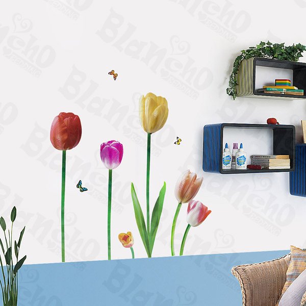 HEMU-LD-8028 Garish Lotus - Wall Decals Stickers Appliques Home Decor
