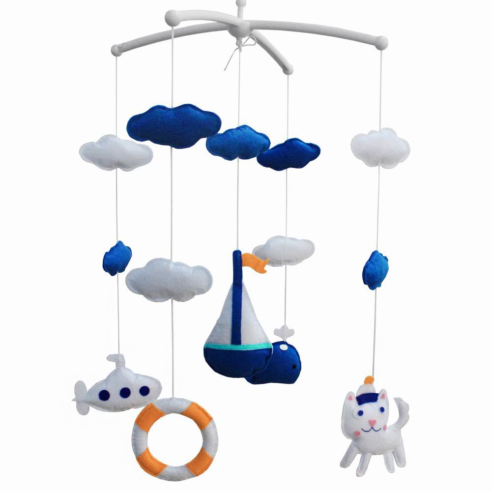 BC-BAB-ONIM0002-BELL-CATH Music Crib Mobile Crib Decorations Handmade Baby Mobile Educational Toy