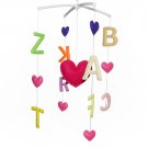 BC-BAB-ONIM0081-ELSA-CELI Rotate Bed Bell for Baby Musical Crib Mobile [Multicolor English Alphabet]
