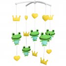 BC-BAB-ONIM0082-BELL-CELI Rotate Bed Bell for Baby [Frog and Crown] Musical Crib Mobile
