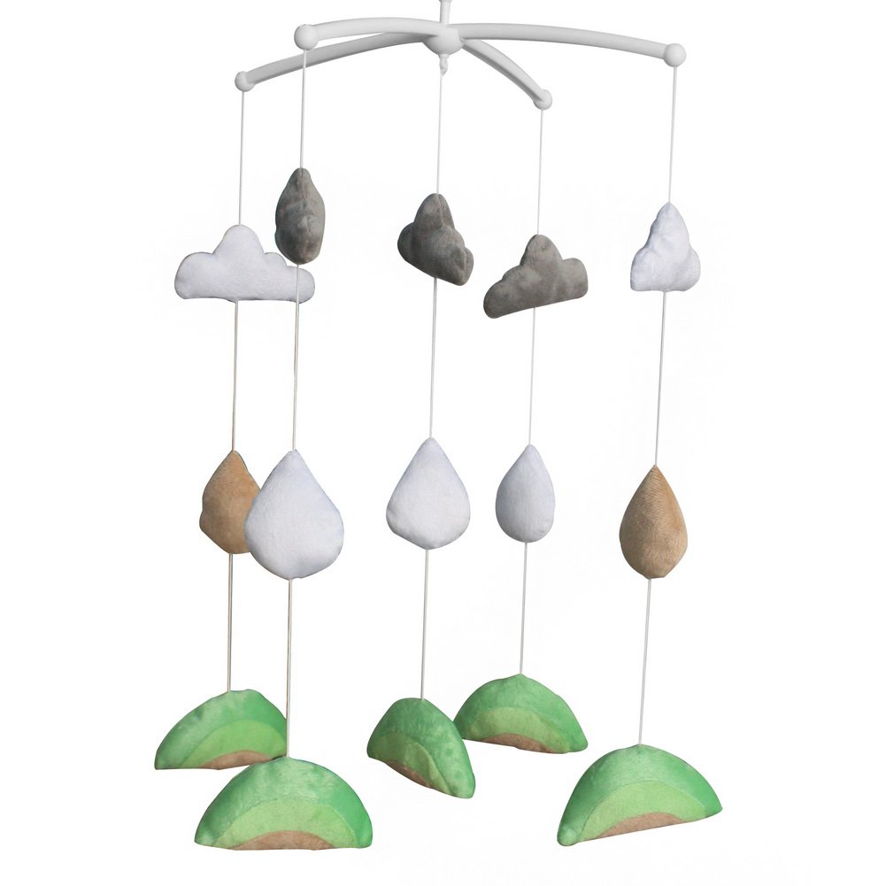 BC-BAB-ONIM0135-BELL-CELI Handmade Nursery Rotatable Musical Mobile for Crib Decoration Plush Toys