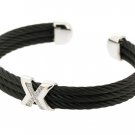 Rhinestone X Rope Bracelet