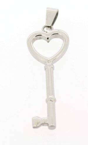 Silver Colored Key Pendant