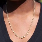 20" graduated strand vintage cream colored cultured pearls sterling silver clasp
