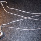 Jens Johs. Aagard, Denmark (JAa) sterling silver 30" necklace, heart pendant