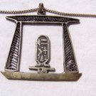 Egypt, pre-1946 Tutankhamun Hekaiunushema filigree silver pendant, rare