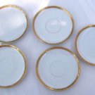 5 saucers Royal Bayreuth Bavaria GOLD GRAPES AND LEAVES pattern, after 1902