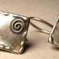 MODERNIST HAMMERED ISRAEL SILPADA STERLING EARRINGS SIGNED DIDAE