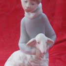 Lladro, Shepherd with Lamb, #4676, retired, bisque, original, numbered