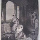 SELIM and ZULEIKA, 1844 original reproductive print, H. Andrews, H.T. Ryall