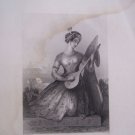 THE RAJAH'S DAUGHTER, c1840 original reproductive print, F. P.Stephanoff, Knight