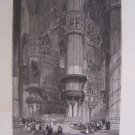 INTERIOR MILAN CATHEDRAL, 1847 original reproductive print, Harding, Higham