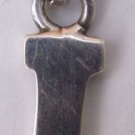 ESTATE: vintage sterling,.925, 3.6 g., Taxco TA-102, Mexico, "I" shaped charm