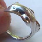Vintage Sterling Silver, Size 9,  Dolphin Ring, approximately 4.2 grams