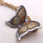 vintage Reed & Barton Damascene Butterfly Necklace, signed