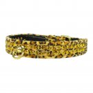 Rhinestone Leopard Animal Print Collar Size 18 14"-16"