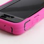 Silicone and Plastic Case and Stand for iPhone 4 and 4S (Assorted Colors)